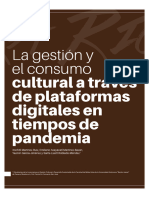 La Gestión y El Consumo Cultural A Través de Plataformas Digitales en Tiempos de Pandemia