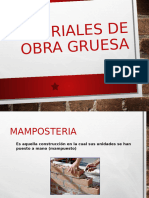 Clase 2 Materiales de Obra Gruesa, Mamposteria