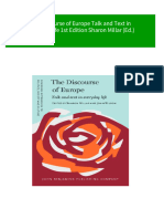 PDF The Discourse of Europe Talk and Text in Everyday Life 1st Edition Sharon Millar (Ed.) Download