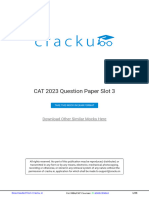 CAT 2023 Question Paper Slot 3 by Cracku