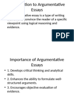 Argumentative Essay Teaching Presentation