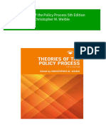 (Ebooks PDF) Download Theories of The Policy Process 5th Edition Christopher M. Weible Full Chapters