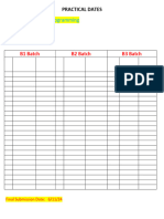 Practical and Project Dates AJP