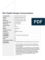 CAMMAGDCF01 MA Graphic Design Communication Prog Spec 2024 25