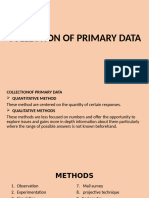 Collcetion of Primary Data