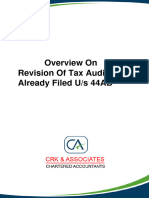 CRK Publication On Overview On Revision of Tax Audit Already Filed