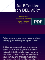 Tips For Effective Speech DELIVERY