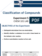 EXPERIMENT 5 Classification of Compounds