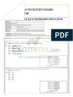 RRB AlpTech CBT 2 Paper With Official Answer Key Trade Electronics Mechanic Date 23 1 2019 Shift 2