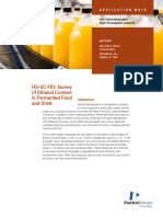 HS GC FID Survey of Ethanol Content in Fermented Food and Drink