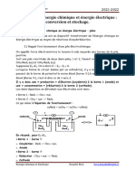 Chapitre IV Énergie Chimique Et Énergie Électrique Conversion Et Stockage.