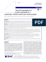 Manipulation-Induced Hypoalgesia in