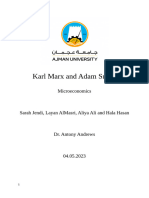 The Economists - Comparison & Reflection On Karl Marx and Adam Smith