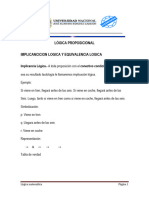 3 - Leyes Lógicas, Leyes Lógicas Clásicas, Equivalencias Notables, Ejemplos.