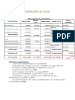 Bilan Exercice Ifrs