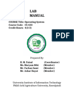 Lab Mannual OS CS 583