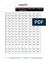 UP Police Constable 25 August 1st Shift Answer Key