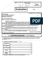 Evaluation Semestre 1 3emme Acsc