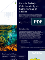 Plan de Trabajo Catastro de Aguas Subterraneas en Sacaba