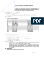 Schedule of Applicable Fees For Registration of Technology Transfer Agreements 1