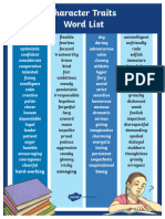 US2 E 110 Character Traits Vocabulary Poster Ver 1