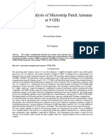 Design & Analysis of Microstrip Patch Antenna at 9 GHZ: Vibhuti Thapliyal