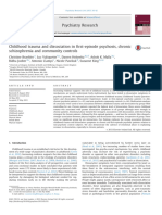 Childhood Trauma and Dissociationin First-Episode Psychosis, Chronic Chizophrenia and Community Controls