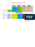 Horario Del Tercer Grado 2024