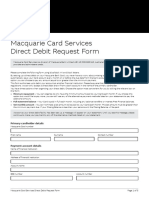 Creditcards Direct Debit Request