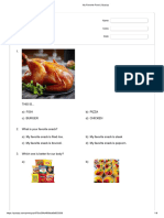 My Favorite Food - Quizizz