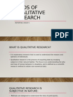 Kinds of Qualitative Research