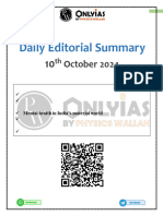 10th October 2024 - Daily Editorial Summary - UPSC - English - Jitendra Kumar