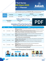 FTS - JEE (Main & Advanced) 2025 Phase I.