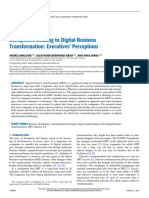 Disruptions Leading To Digital Business Transformation Executives Perceptions