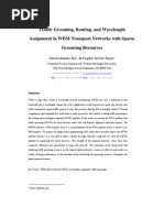 Traffic Grooming, Routing, and Wavelength Assignment in WDM Transport Networks With Sparse Grooming Resources