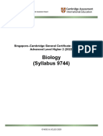 Biology A Level 9744 - Y22 - Sy