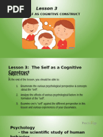 Chapter 1 Lesson 3 The Self As A Cognitive Construct