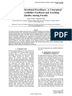 Enhancing Educational Excellence: A Conceptual Paper On Credibility Feedback and Teaching Quality Among Faculty