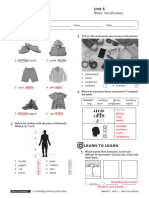 Vocabulary Basic Unit5 With Answers
