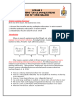 Module 3 Handout Selecting Topics For Action Research