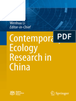 Contemporary Ecology Research in China: Wenhua Li