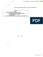 2º Lista de Exercícios Química Orgânica Hidrocarbonetos