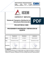 Procedimiento de Mantención y Reparación de Equipos (PRO-GOP-PER-02) Rev.A