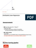 Distributed Linear Regression Class Notes