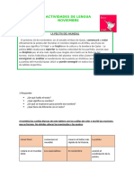 Actividades de Lengua Noviembre Abp 2022