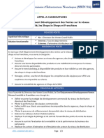 Appel A Candidatures Chef de Département Développement Des Ventes Sur Le Réseau Contrôlé, Les Shops in Shops Et Franchises