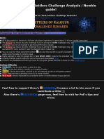 Settlers League Challenge Analysis - Newbie Guide