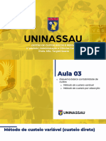 Aula 03 - Custeio Variável e Por Absorção