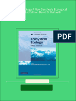 Ebooks File Ecosystem Ecology A New Synthesis Ecological Reviews 1st Edition David G. Raffaelli All Chapters