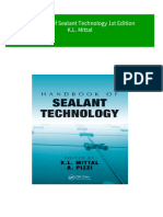 (FREE PDF Sample) Handbook of Sealant Technology 1st Edition K.L. Mittal Ebooks